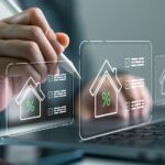 Businessperson using digital to manage housing loan interest rates. Mortgage calculation, real estate finance, online loan application and financial technology concept. Paperless lending system.